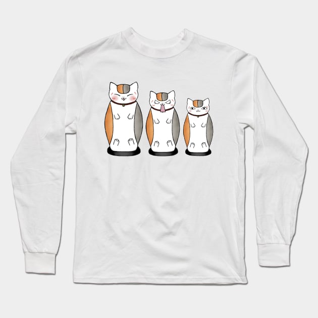 Nyanko sensei from Natsume yuujinchou Russian Dolls Long Sleeve T-Shirt by krazykageyama